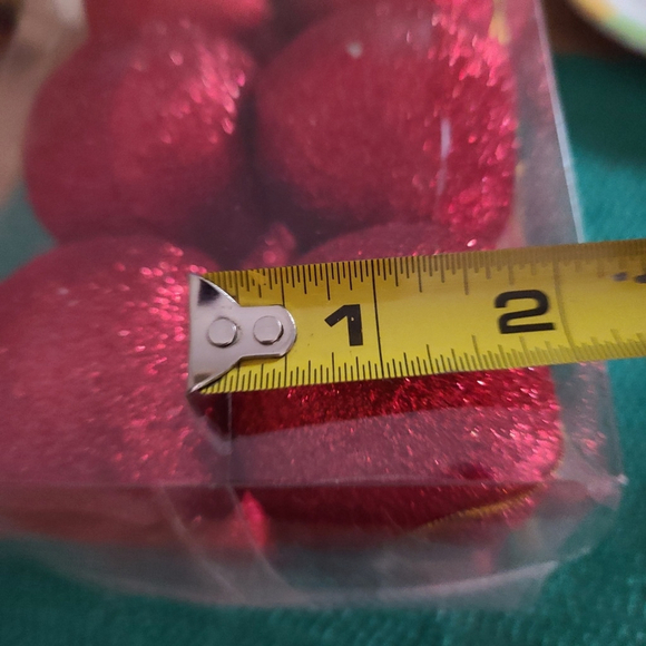 Set of 12 Sparkly Apple Ornaments | Glitter Holiday Decor - Picture 11 of 14